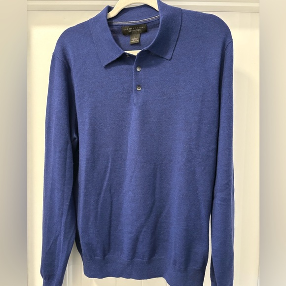 Bloomingdale’s The Men’s Store 100% Merino Wool Lightweight Sweater Size Large - Picture 1 of 3